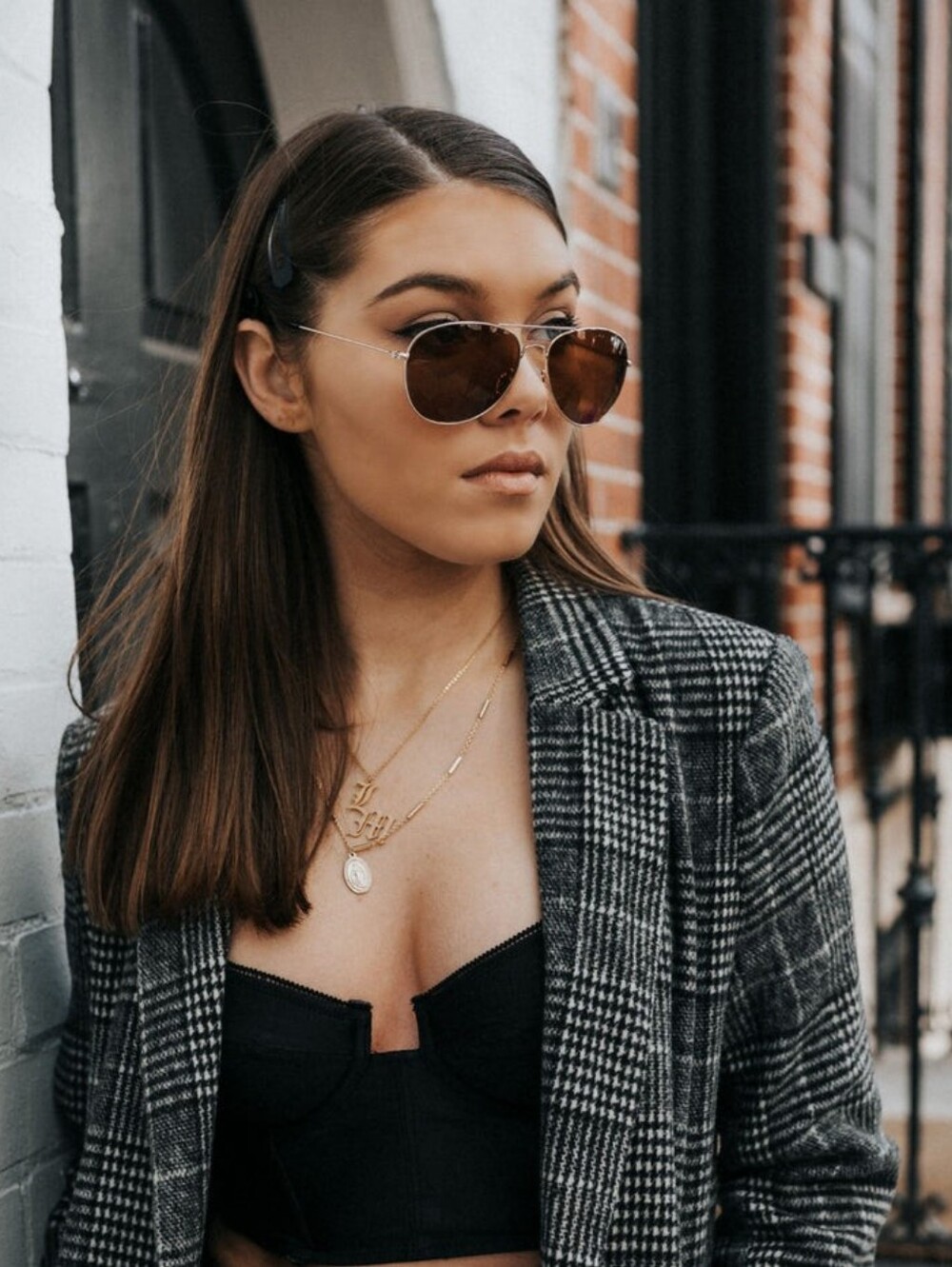 Women's Kitty Hawk Nectar Aviator Sunglasses in Gold with Amber Lenses